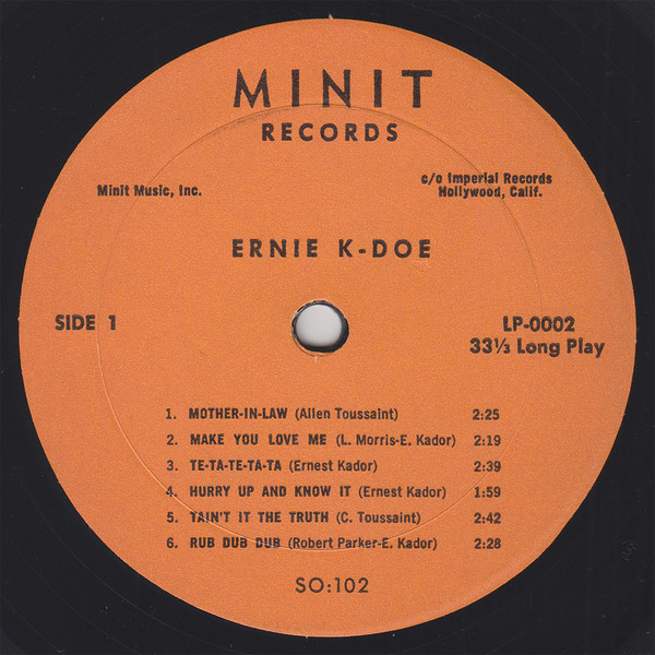 Ernie K-Doe - Mother-In-Law (LP, Album, Mono, Styrene)