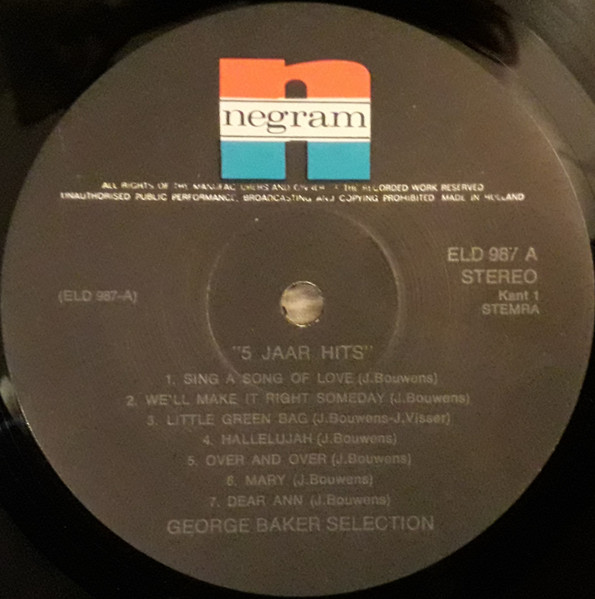 George Baker Selection - 5 Jaar Hits (2xLP, Comp, Gat)