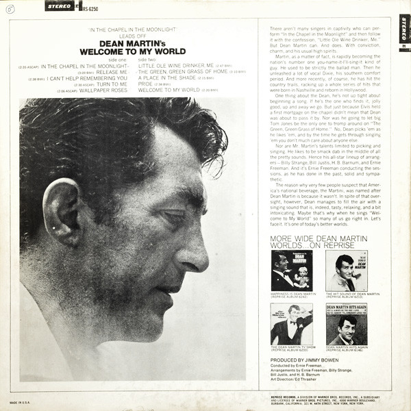 Dean Martin - Welcome To My World (LP, Album)