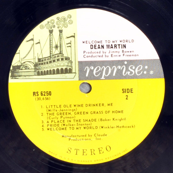 Dean Martin - Welcome To My World (LP, Album)