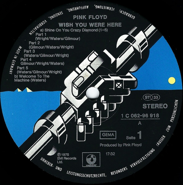Pink Floyd - Wish You Were Here (LP, Album, RP, Sec)