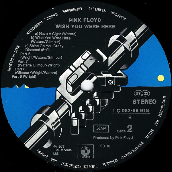 Pink Floyd - Wish You Were Here (LP, Album, RP, Sec)