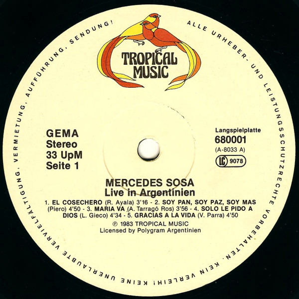 Mercedes Sosa - Live In Argentinien (LP)