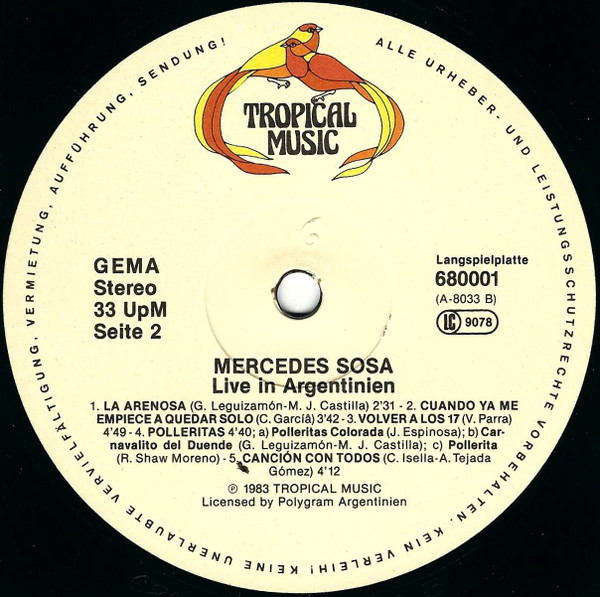Mercedes Sosa - Live In Argentinien (LP)