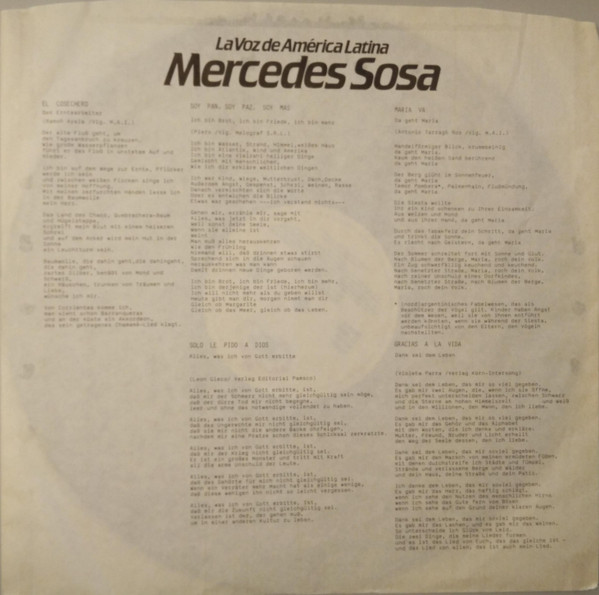 Mercedes Sosa - Live In Argentinien (LP)