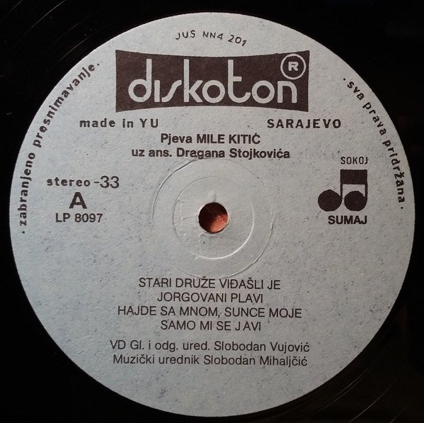 Mile Kitić - Plavi Jorgovani (LP, Album)