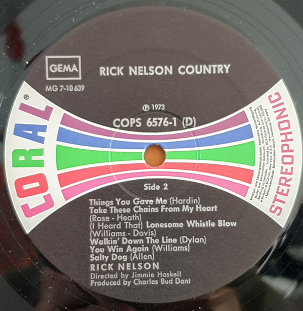 Rick Nelson* - Country (2xLP, Comp)