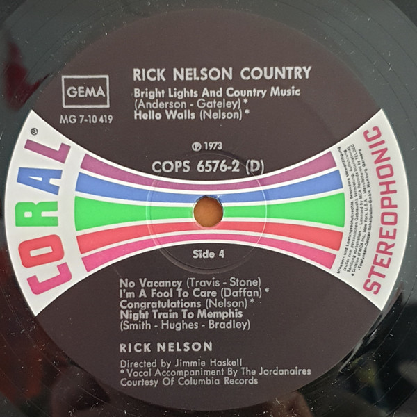 Rick Nelson* - Country (2xLP, Comp)