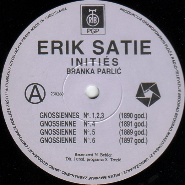 Erik Satie - Branka ParliÄ‡ - InitiÃ©s (LP, Album, RE)