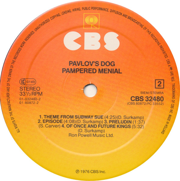 Pavlov's Dog - Pampered Menial (LP, Album, RE)