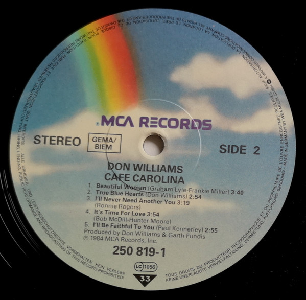 Don Williams (2) - Cafe Carolina (LP, Album)