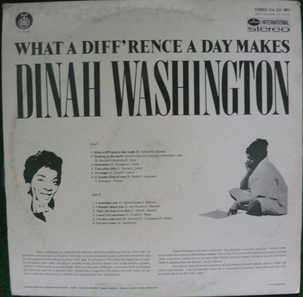 Dinah Washington - What A Diff'rence A Day Makes (LP, Album, RE)