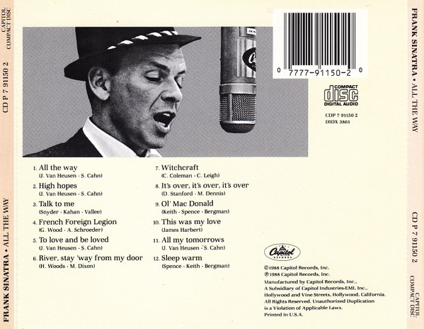 Frank Sinatra - All The Way (CD, Comp, RE)