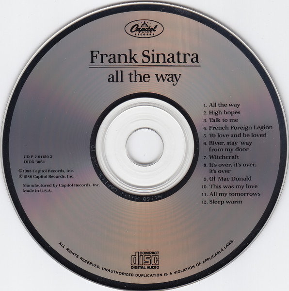 Frank Sinatra - All The Way (CD, Comp, RE)