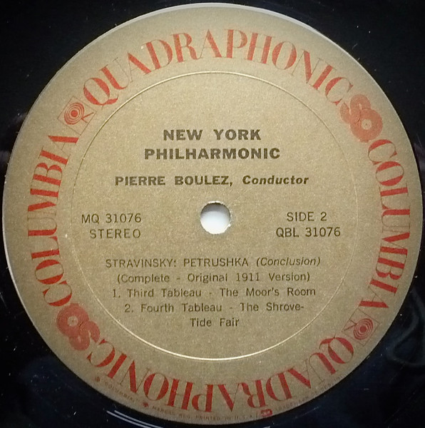 Boulez* Conducts Stravinsky*, New York Philharmonic - Petrushka (LP, Album, Quad)