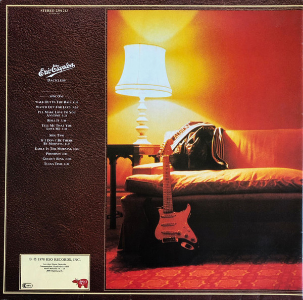 Eric Clapton - Backless (LP, Album, Gat)