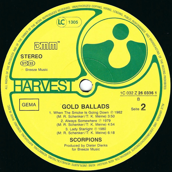 Scorpions - Gold Ballads (LP, Comp)