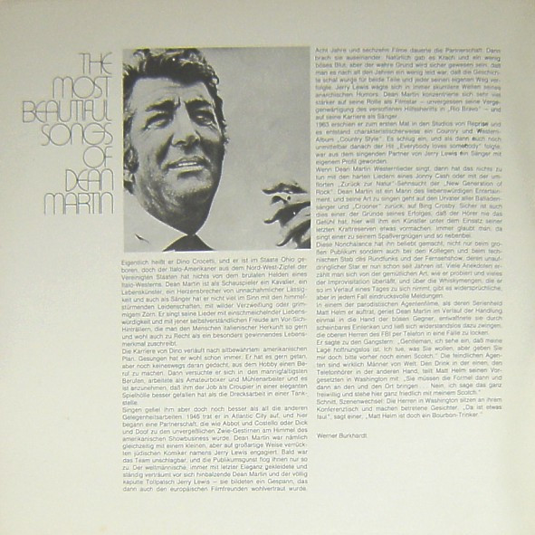 Dean Martin - The Most Beautiful Songs Of Dean Martin (2xLP, Comp, Gat)