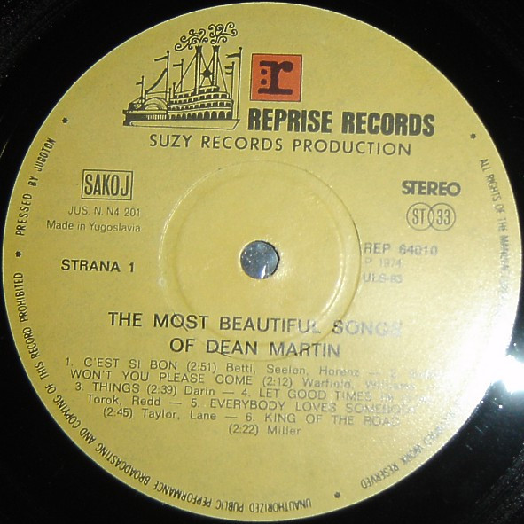 Dean Martin - The Most Beautiful Songs Of Dean Martin (2xLP, Comp, Gat)