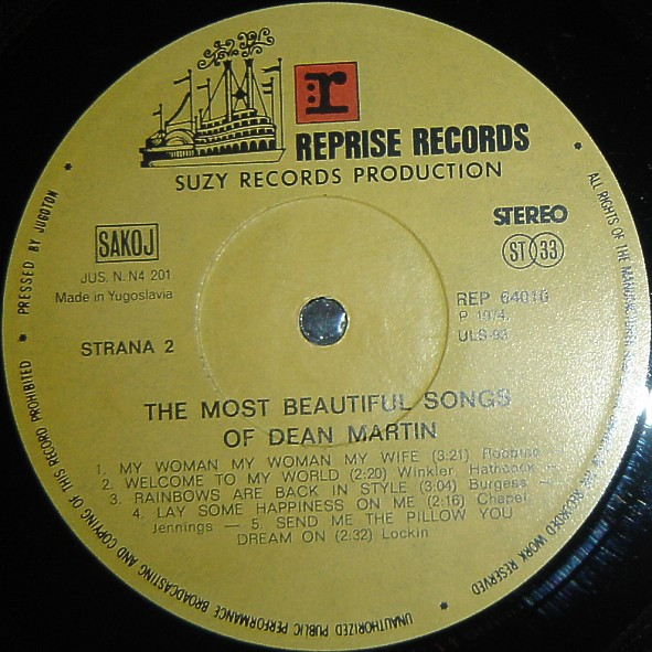 Dean Martin - The Most Beautiful Songs Of Dean Martin (2xLP, Comp, Gat)