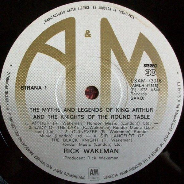 Rick Wakeman - The Myths And Legends Of King Arthur And The Knights Of The Round Table (LP, Album)