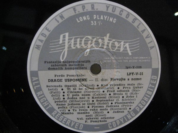 Ferdo Pomykalo I Njegov Revijski Orkestar* - Drage Uspomene (LP, Album)