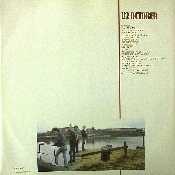 U2 - October (LP, Album, Whi)