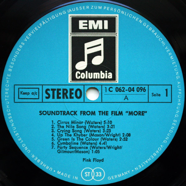 Pink Floyd - Soundtrack From The Film 