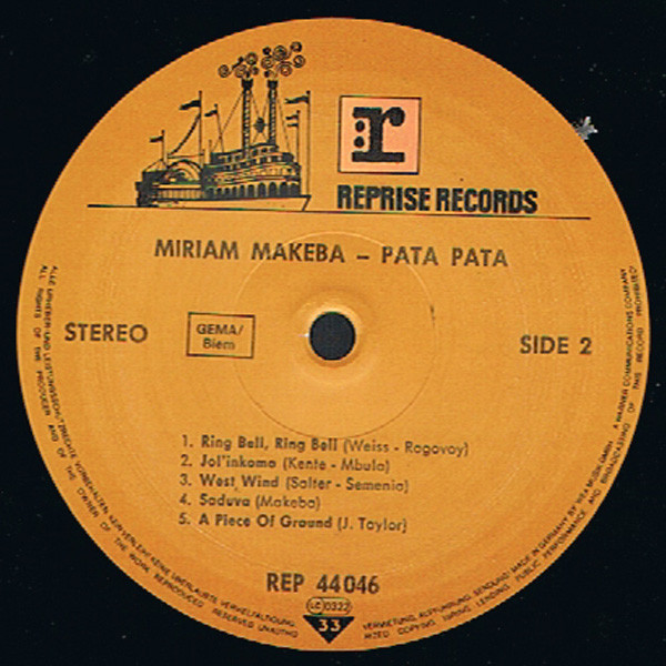 Miriam Makeba - Pata Pata (LP, Album, RE)