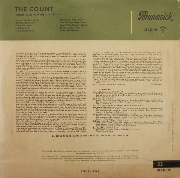 Count Basie And His Orchestra* - The Count (10
