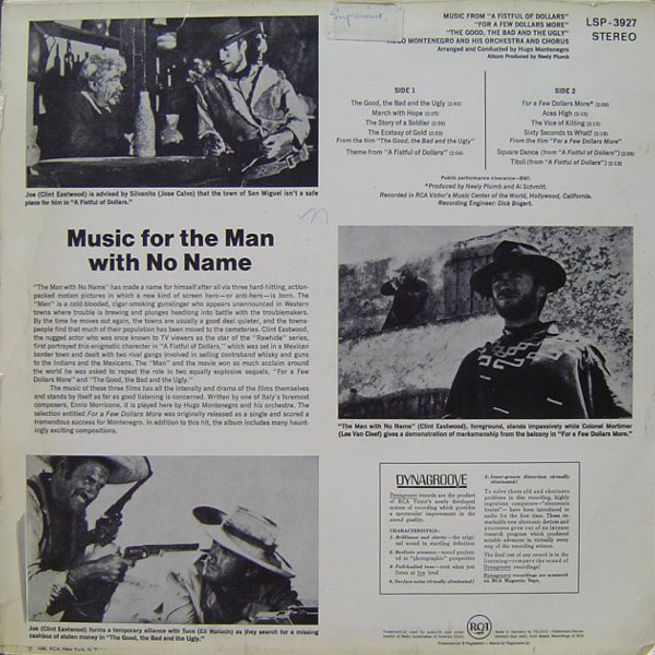 Hugo Montenegro And His Orchestra - Music From 'A Fistful Of Dollars', 'For A Few Dollars More' & 'The Good, The Bad And The Ugly' (LP, Album)