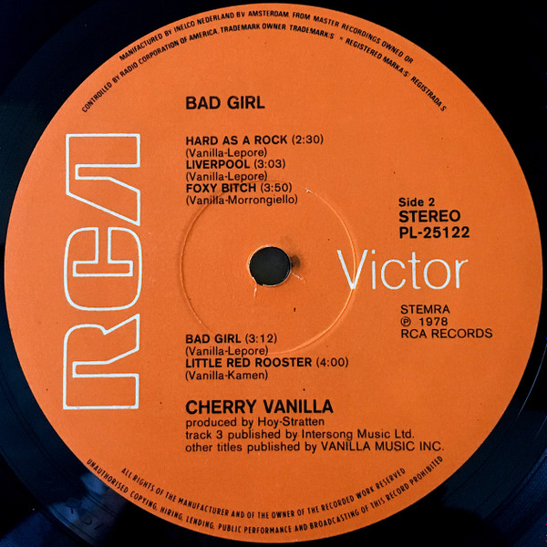 Cherry Vanilla - Bad Girl (LP, Album)