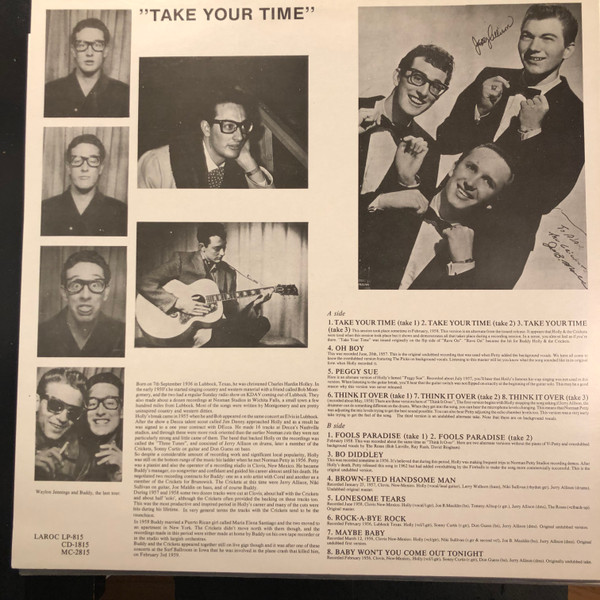 Buddy Holly And The Crickets (2) - Take Your Time (LP, Comp, Unofficial)