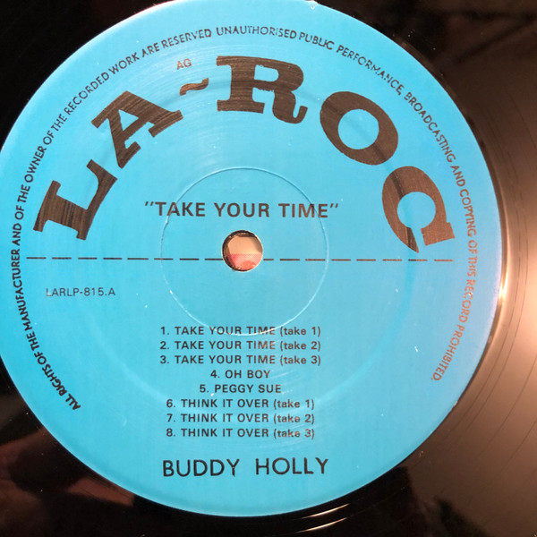 Buddy Holly And The Crickets (2) - Take Your Time (LP, Comp, Unofficial)