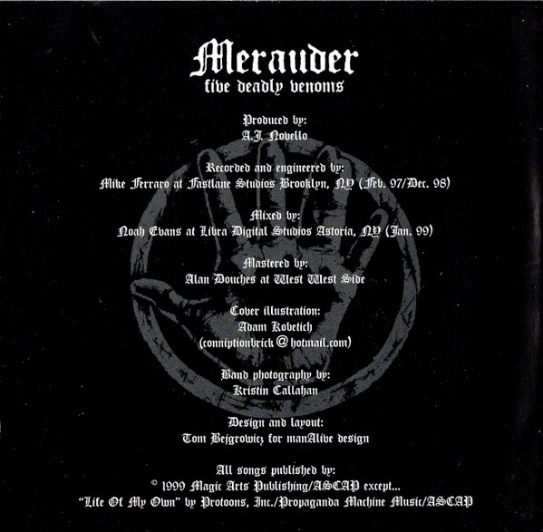 Merauder - Five Deadly Venoms (CD, Album)