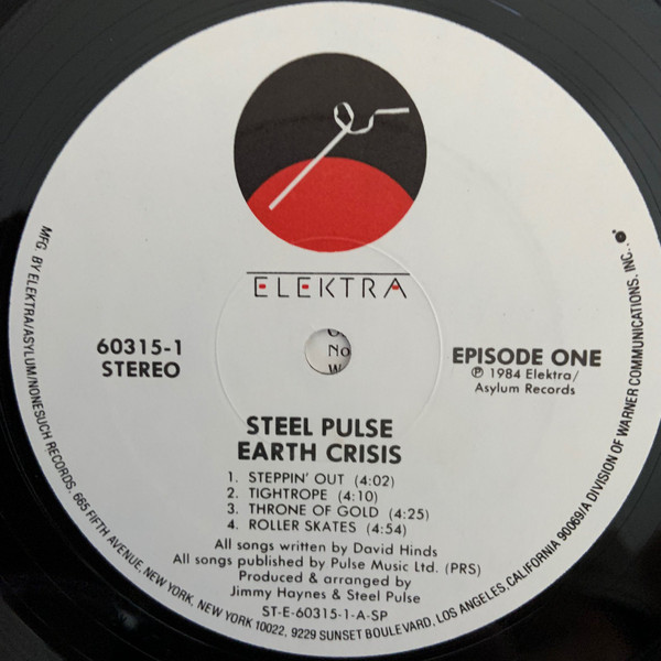 Steel Pulse - Earth Crisis (LP, Album, Spe)