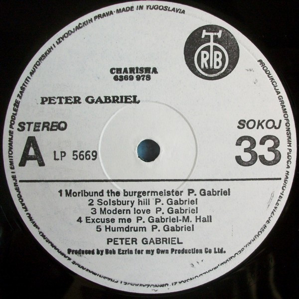 Peter Gabriel - Peter Gabriel (LP, Album, RE)
