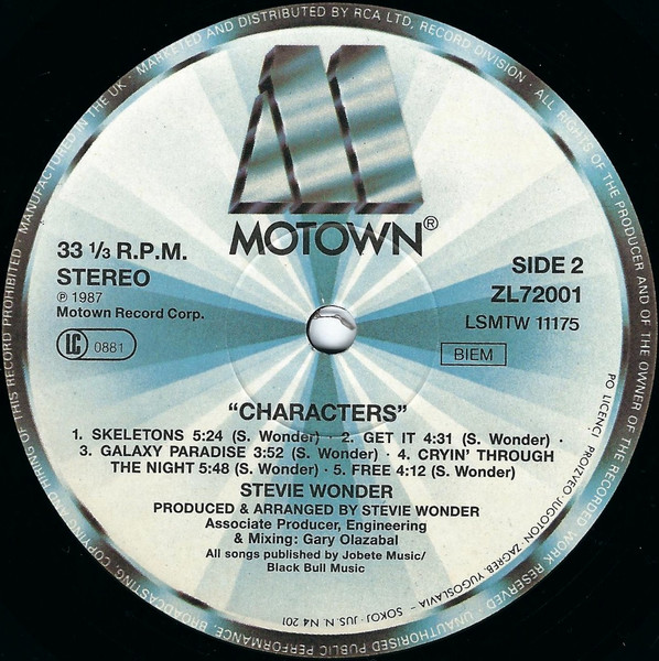 Stevie Wonder - Characters (LP, Album)