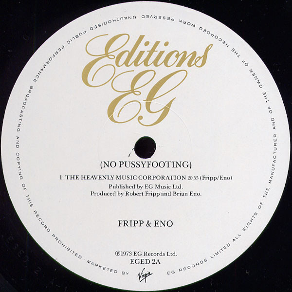 Fripp & Eno - (No Pussyfooting) (LP, Album, RE)