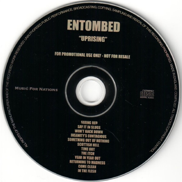 Entombed - Uprising (CD, Album, Promo, Car)