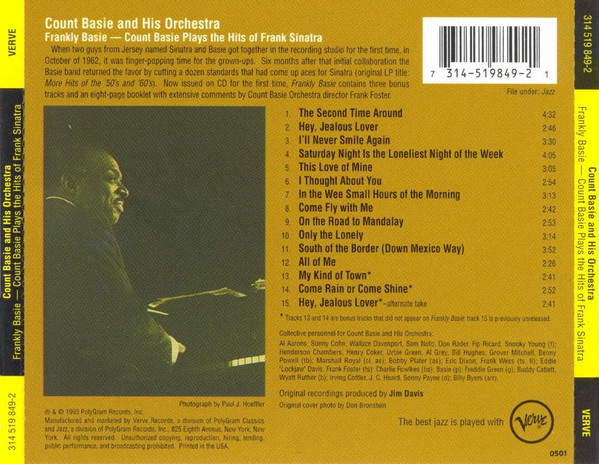 Count Basie - Frankly Basie-Count Basie Plays The Hits Of Frank Sinatra (CD)