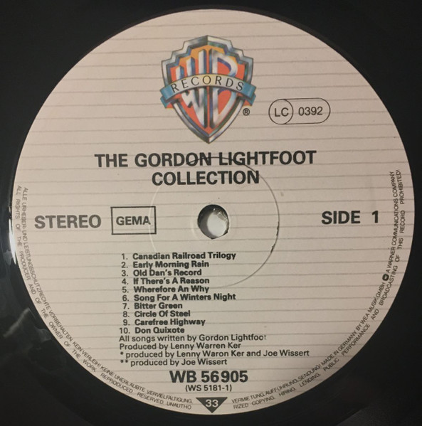 Gordon Lightfoot - The Gordon Lightfoot Collection (LP, Comp)
