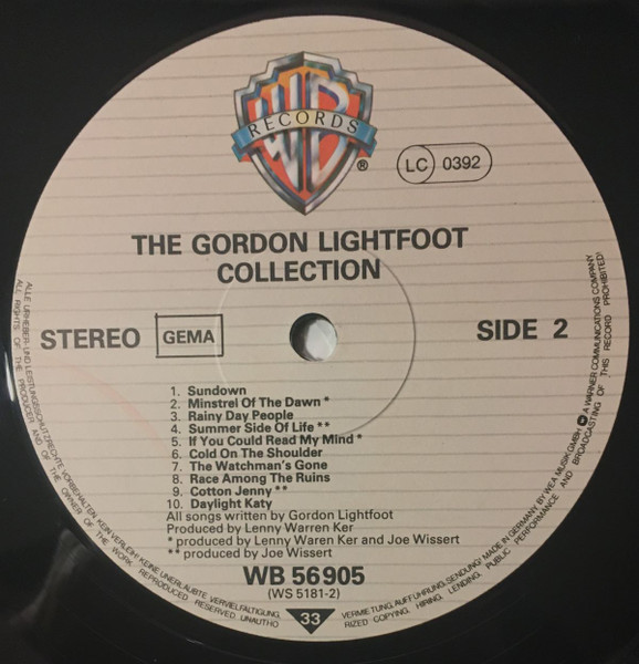 Gordon Lightfoot - The Gordon Lightfoot Collection (LP, Comp)