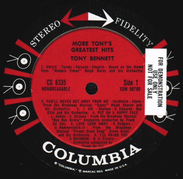 Tony Bennett - More Tony's Greatest Hits (LP, Comp)