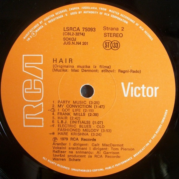 Galt MacDermot - Hair (Original Soundtrack Recording) (2xLP, Album)