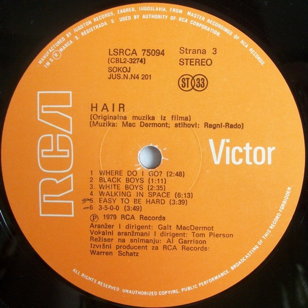 Galt MacDermot - Hair (Original Soundtrack Recording) (2xLP, Album)
