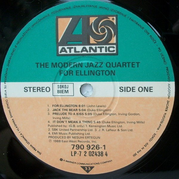 The Modern Jazz Quartet - For Ellington (LP, Album)