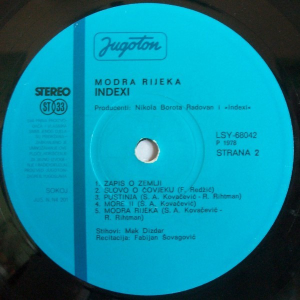 Indexi - Modra Rijeka (LP, Album)