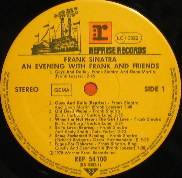 Frank Sinatra - An Evening With Frank And Friends (LP)