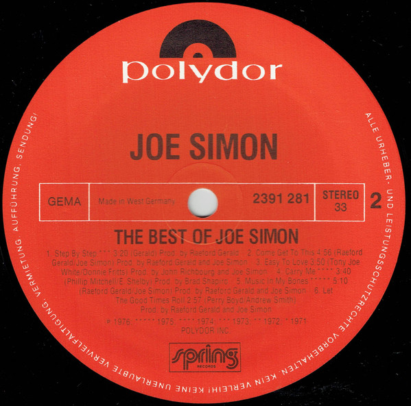 Joe Simon - The Best Of (LP, Comp)